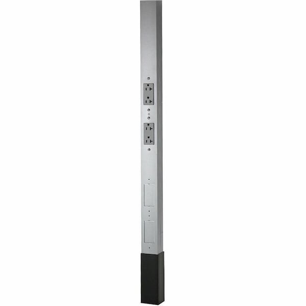 Hubbell Wiring Device-Kellems Alum Service Pole, Clear, 10ft. 2"L, 2.13"W HBLPPOAAL - main