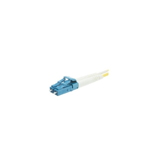 Cable Wholesale LC/UPC OS2 Duplex 2.0mm Fiber Optic Patch Cord, OFNR / LSZH, Singlemode 9/125, Yellow Jacket, LCLC-01240 - main
