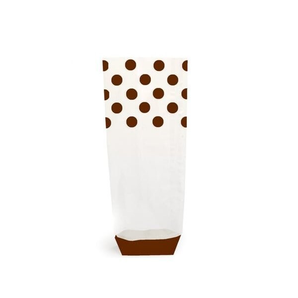 Nashville Wraps Chocolate Polka Dots 1.4 mil Cello Bags, 2.75x2x10.5, 100PK 96262 - main