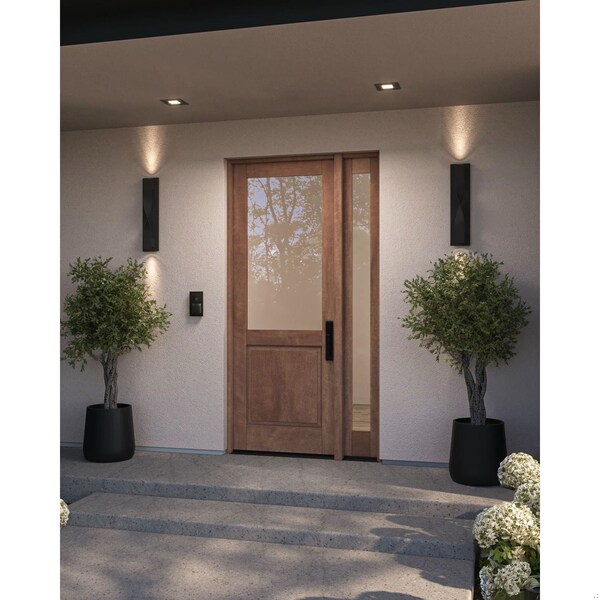 Doornmore G5001, 51.5" x 98" ( 36" Door + 12" Side) Left Hand, Mahogany 1/2 Lite Exterior Door G5001-SW-3696-G101-SL_1-1_LI - main