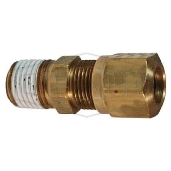 Dixon Air Brake Connector, 5/16-24 x 1/8 in Nominal, Straight Male x Pipe End Style, Brass, Domestic 68NAB32VS - main