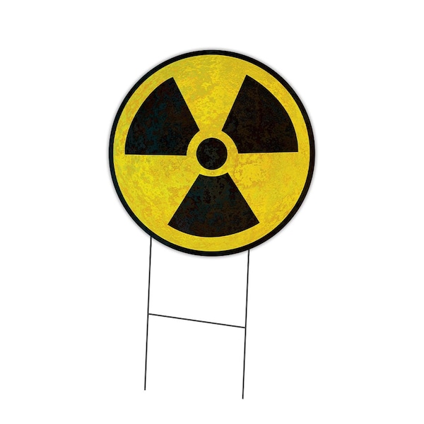 Signmission Radioactive Double Sided Corrugated Plastic Circle Yard Sign, 24" H, C-24-CIR-DS-WS-Radioactive C-24-CIR-DS-WS-Radioactive - main