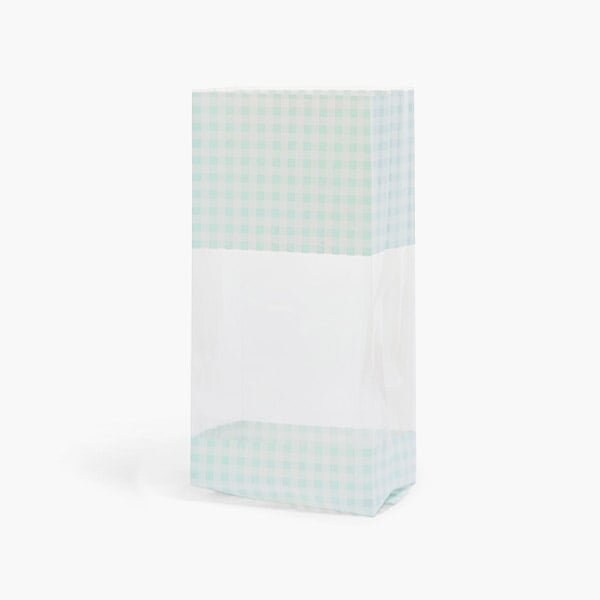 Nashville Wraps Sage Gingham Cello Bags, 5x3x11.75, 100PK C4BSGH - main