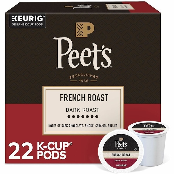 Peets Coffee Peet's Coffee K-Cup French Roast Coffee, Compatible with Keurig Brewer, Dark, K-Cup, 4PK 5000363995 - main