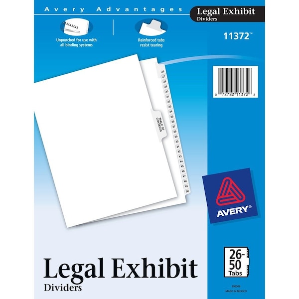 Avery Dividers, Legal, Sdtab, 26-50 25PK AVE11372 - main