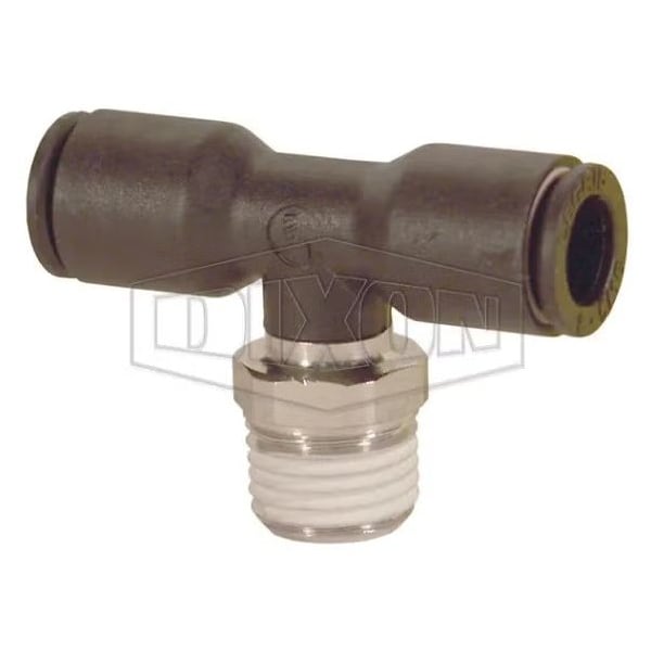 Dixon Legris by Push-In Branch Tee, 1/8 in x 6 mm Nominal, Male BSPT x Tube, 290 psi Pressure, Nylon, Dom 31080610 - main