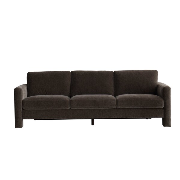 Homeroots 97" Dark Gray Fabric Solid Wood Sofa 674609 - main