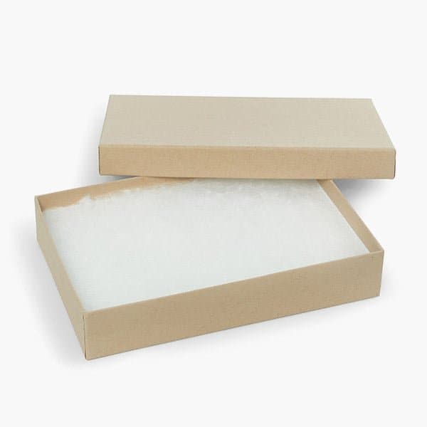 Nashville Wraps Brown Kraft Recycled Jewelry Boxes, 5.5x3.5x1, Fiber Fill, 100PK 14K - main