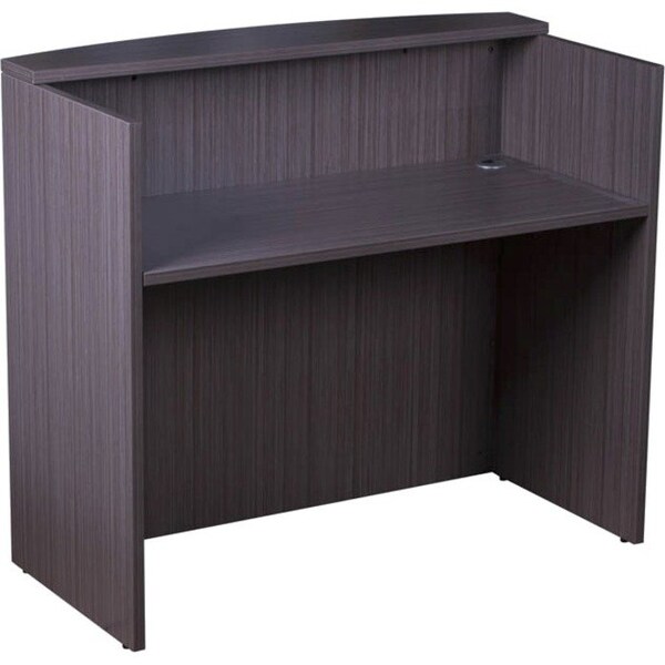 Boss Office Products Boss Glazed Reception Desk - 48inW x 26inD x 41.5inH - Driftwood N168-DW - main
