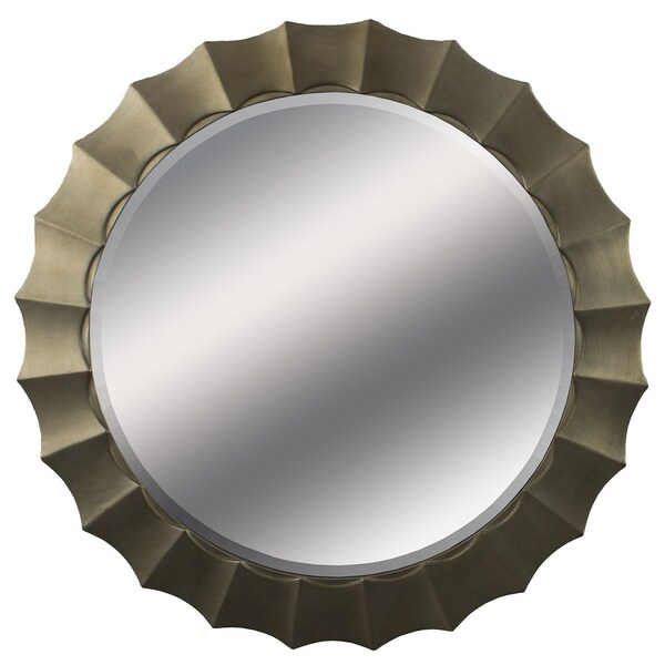 Homeroots 42" Bronze Round Accent Mirror 632796 - main