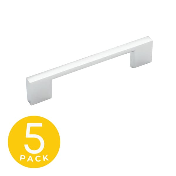 Sapphire Slim Style 3-3/4 in. (96 mm) CTC Modern Polished Chrome Cabinet Hardware Handle/Pull, 5PK SP-SLP5-375-PC-5 - main