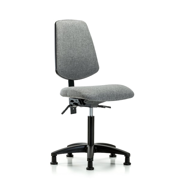 Blue Ridge Ergonomics Fab Med Bench Chair, Bk, Glides, Gry, No Arms, 22" to 29" Height, Gray BR-FMBCH-MB-RG-T0-A0-NF-RG-F44 - main