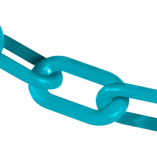 Mr. Chain 4" x 25' Turquoise Plastic Safety Chain 40056-25 - main