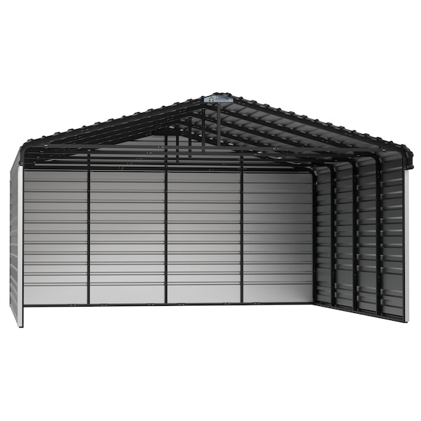 Arrow Storage Products 20 x 20 x 9 ft Eggshell Steel Carport with 3 Wall Kits CPH202009ECL3 - main