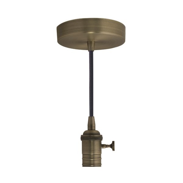 Bulbrite 1-Light Warm Gold Vintage Pendant Socket and Canopy 810083 - main