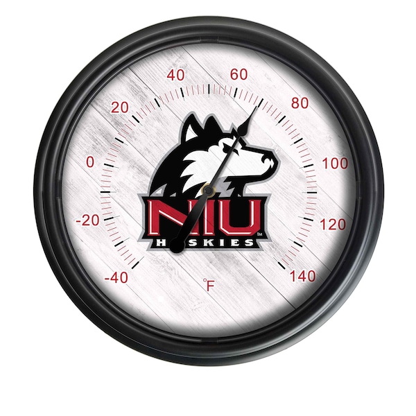 Holland Bar Stool Co University of Northern Illinois Indoor/Outdoor LED Thermometer ODThrm14BK-08NorIll - main