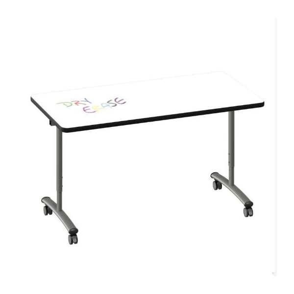 Correll Rectangle Premium Sit To Stand Dry Erase Flip Top Table, 60 in W, 28 in to 38 in H FTS3060DE-80-14-09 - main