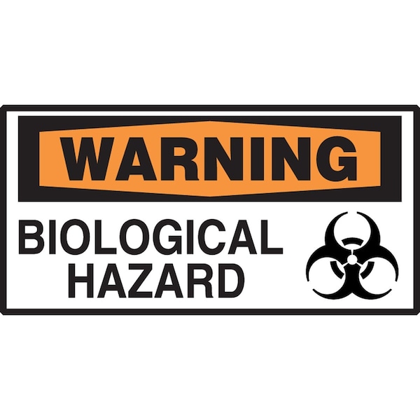 Accuform OSHA WARNING SAFETY LABEL BIOLOGICAL LBHZ002VSP - main