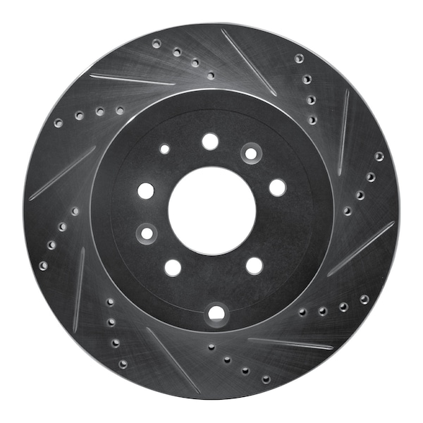 Dynamic Friction Co DFC Brake Rotor - Drilled and Slotted - Silver 631-80068R - main