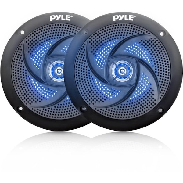 Pyle Pyle Marine Waterproof Speakers 6.5 in - Slim Style, LED Lights, 240 Watt Power, 1 Pair PLMRS63BL - main