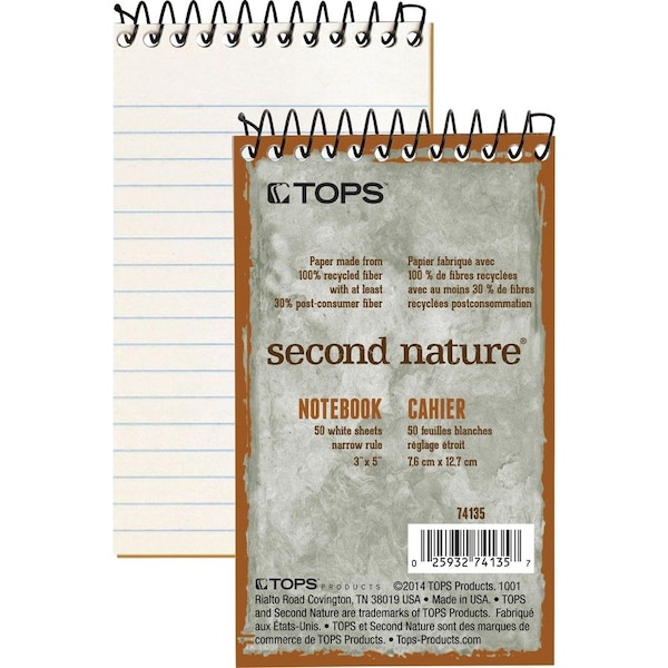 Tops NOTEBOOK, NARRLD, 50CNT, 3X5 74135 - main