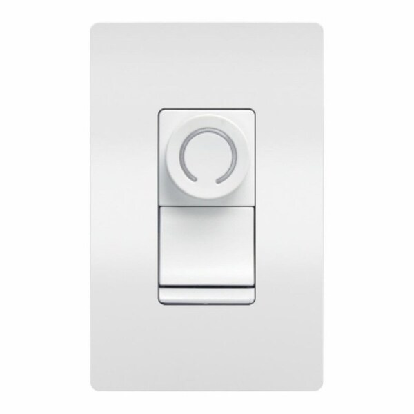 Legrand Wide Slide TradeMaster Dimmer, 120 VAC, 450 W, CFL, Incandescent, LED Lamp, 3-Way DRCL453PWCCV4 - main