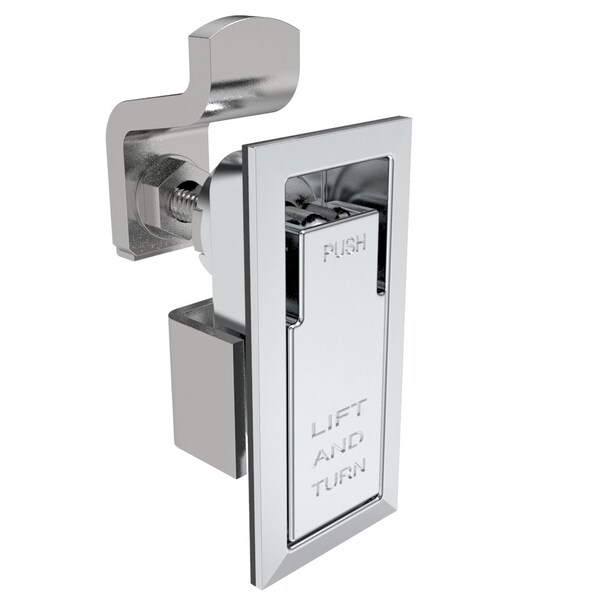 Southco Compression Latch, Lift & Turn, Small Size, Zinc Alloy , Chrome Plated, Polished 62-70-21 - main