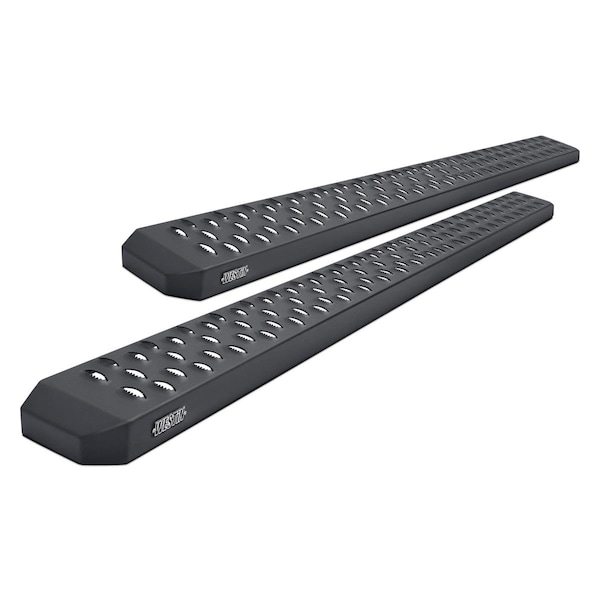 Perfectpitch 2774735 79 in. Grate Steps Cab Length Black Running Boards for 1999-2007 GMC Sierra 1500 PE3555820 - main