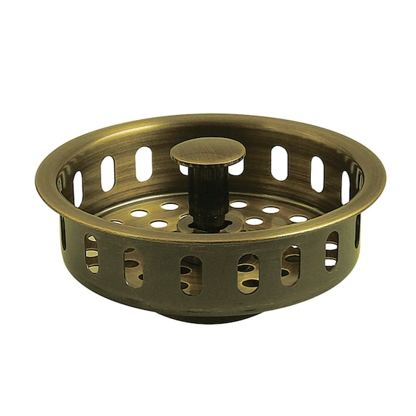 Kingston Brass Kitchen Sink Basket Strainer, Antique Brass KBP2003 - main