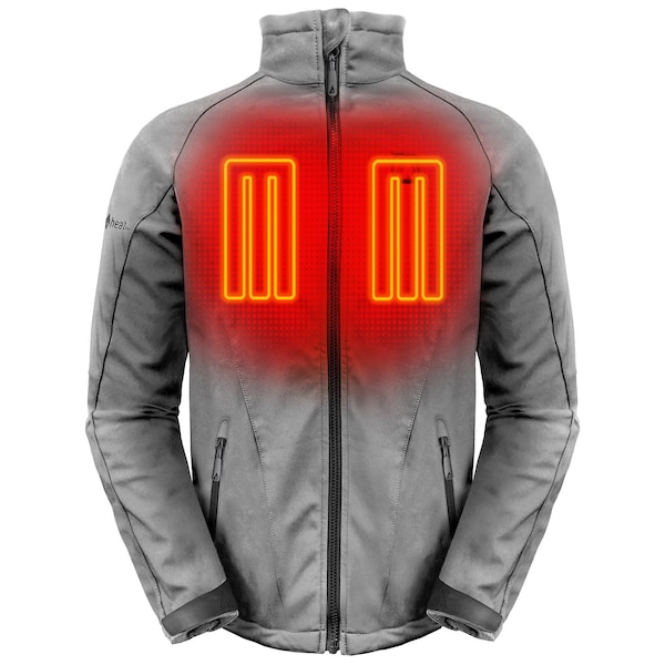 Actionheat 5V Battery Heated Softshell Jacket, Men's, Sharkskin Grey, S 810058852007 - main