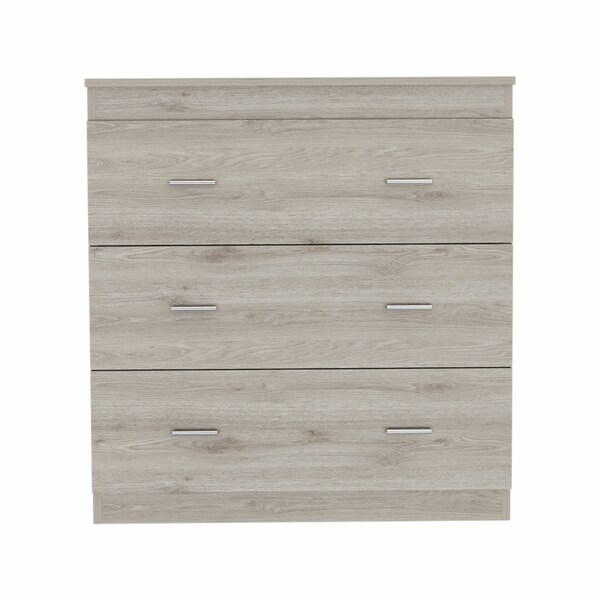 Homeroots 32" Light Gray Three Drawer Dresser 479992 - main