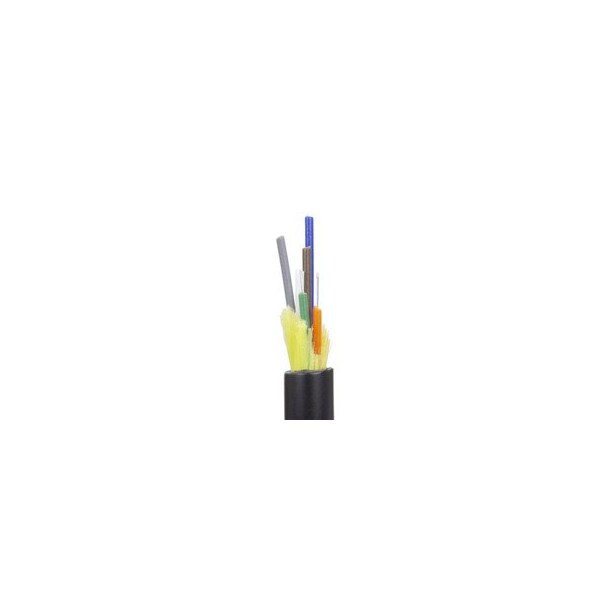 Swe-Tech 3C 6 Fiber Indoor/Outdoor Fiber Optic Cable, 50/125 OM3, Corning, 10 Gbit, Black, Riser Rated, 1000ft FWT10F3-306NH - main