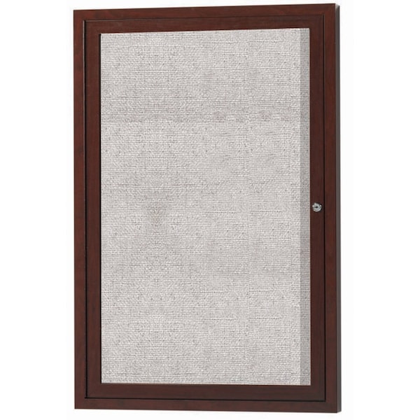 Aarco Outdoor Enclosed Bulletin Board w/ Al Wood Look Finish, Walnut Wood Look, 36''Hx24''W ODCCWW3624R - main