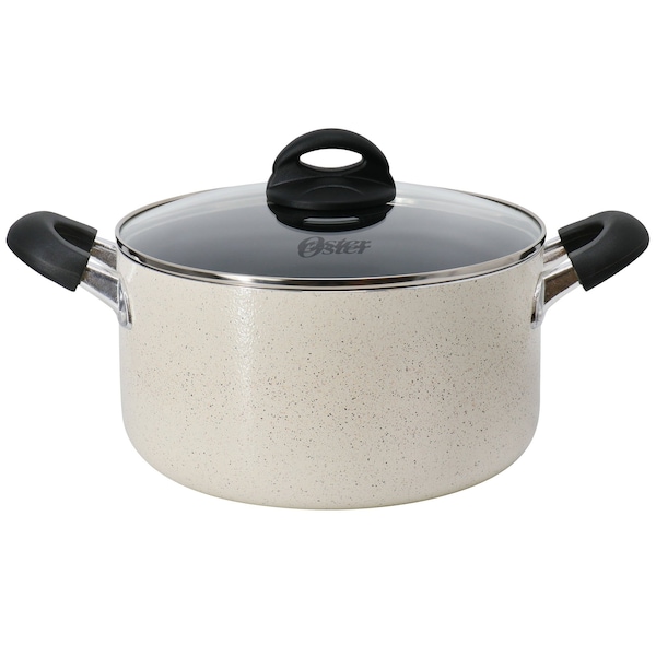 Oster Clairborne 6 Quart Aluminum Nonstick Dutch Oven with Lid in Sand 141078.02 - main