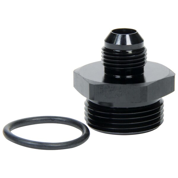Allstar Performance 0.875-14 in. Flare to ORB Fuel Pump Rail Adapter with 10AN to 8AN Male O-Ring, Black ALL49843 - main