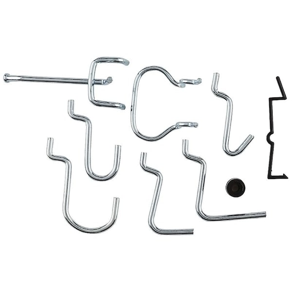 National Hardware Peg Hook Assortment, 1/8, 1/4 in Opening, Steel, Zinc, 48PK N112-060 - main