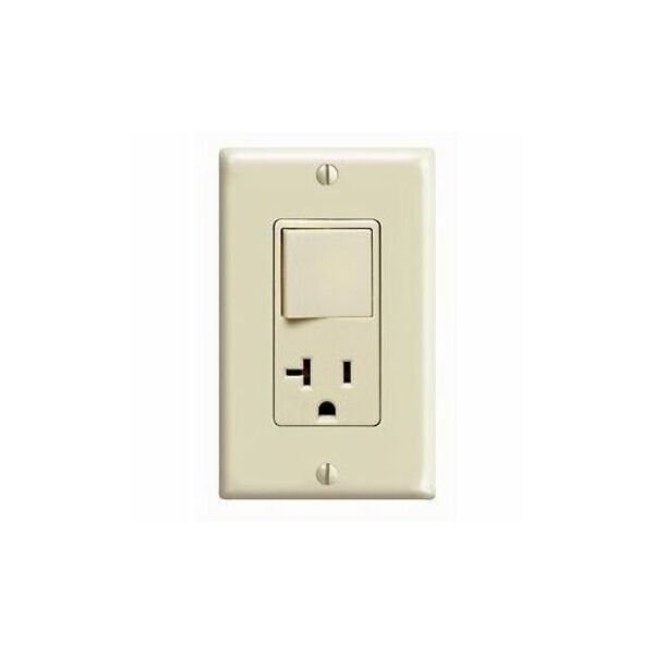 Leviton Combo Switch/Outlet, Ivory, 20A 120V 5636-I - main