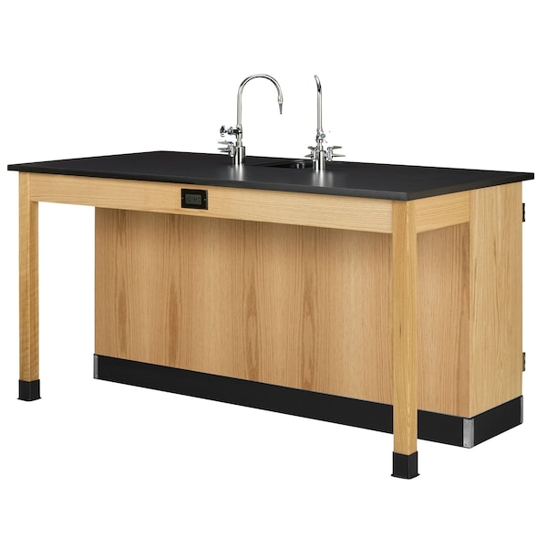 Diversified Spaces Kinetic Lab Station, Oak, Wood Frame, 68 in W, Red 2964K - main