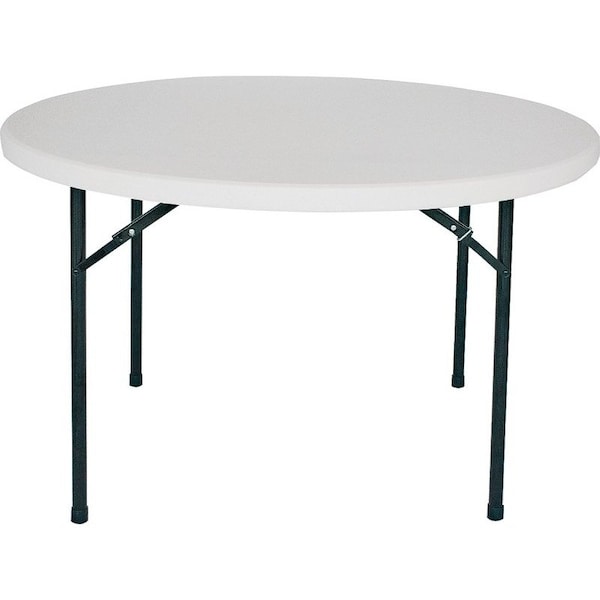 Simple Spaces Folding Table, 48 in OAW, 48 in OAD, 2914 in OAH, Steel Frame, Polyethylene Tabletop BT048X001A - main