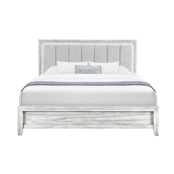 Global Furniture Usa Contemporary Elsie Grey King Bed With Led ELSIE-GREY-KB W/ LED - main