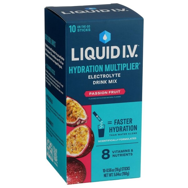 Liquid I.V. Hydration Multiplier Passion Fruit Electrolyte Drink Mix, 5.65 Ounce LVM1003 - main