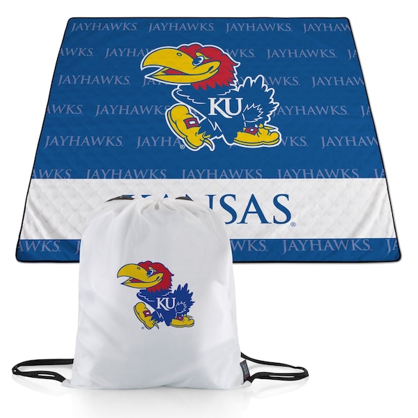 Picnic Time Family Of Brands NCAA Kansas Jayhawks Impresa Picnic Blanket - Lightweight Beach Blanket - Machine Washable 819-01-999-246-0 - main