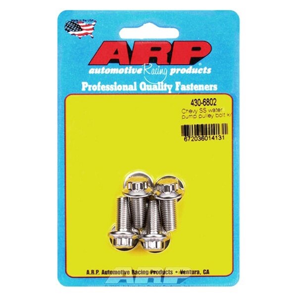 Whole-In-One 430-6802 Stainless Steel Water Pump Pulley Bolt Kit for Small Block Chevy WH3623551 - main