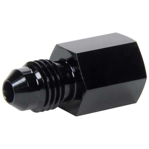 Powerhouse 3AN Male to 0.125 in. NPT Gauge Port Straight Fitting Gauge Adapter, Black Anodize PO3625775 - main