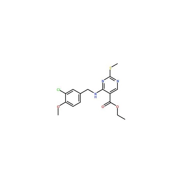 Ak Scientific Ethyl 4-((3-chloro-4-methoxybenzyl)amino)-2-(methylthio)pyrimidine-5-carboxylate (100g), CAS 330785 3646AH-100g - main