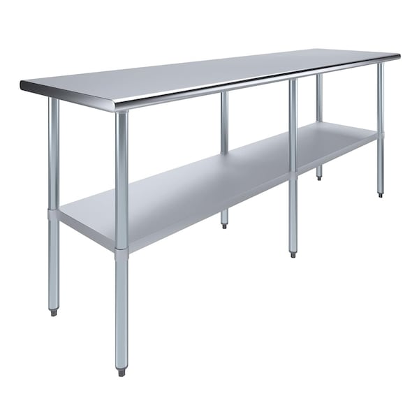 Amgood 24 in. x 84 in. Stainless Steel Table, Metal Utility Kitchen Prep Work Table, NSF AMG WT-2484-Z - main