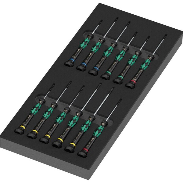 Wera 9716 Foam insert Kraftform Micro screwdriver set 2, 13 pieces 5150107001 - main
