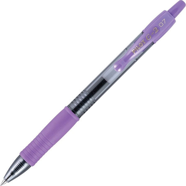 Pilot G2 Gel Retractable Rollerball Pen, Fine, 0.7mm, Purple Ink, Dozen 31029 - main