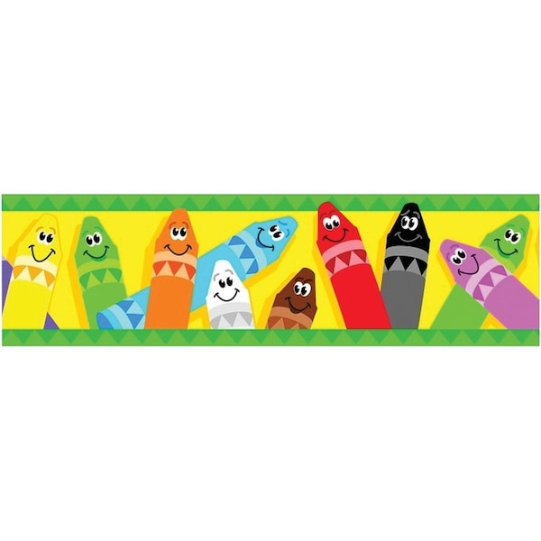 Trend Enterprises Colorful Crayons Bolder BordersĀ®, 35.75 Feet/Pack, PK6 T85041 - main