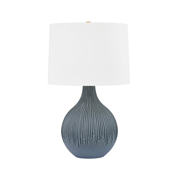 Hudson Valley Lighting Nepperhand 17 in. Table Lamp Aged Brass/Ceramic Providence Blue L7428-AGB/CPB - main